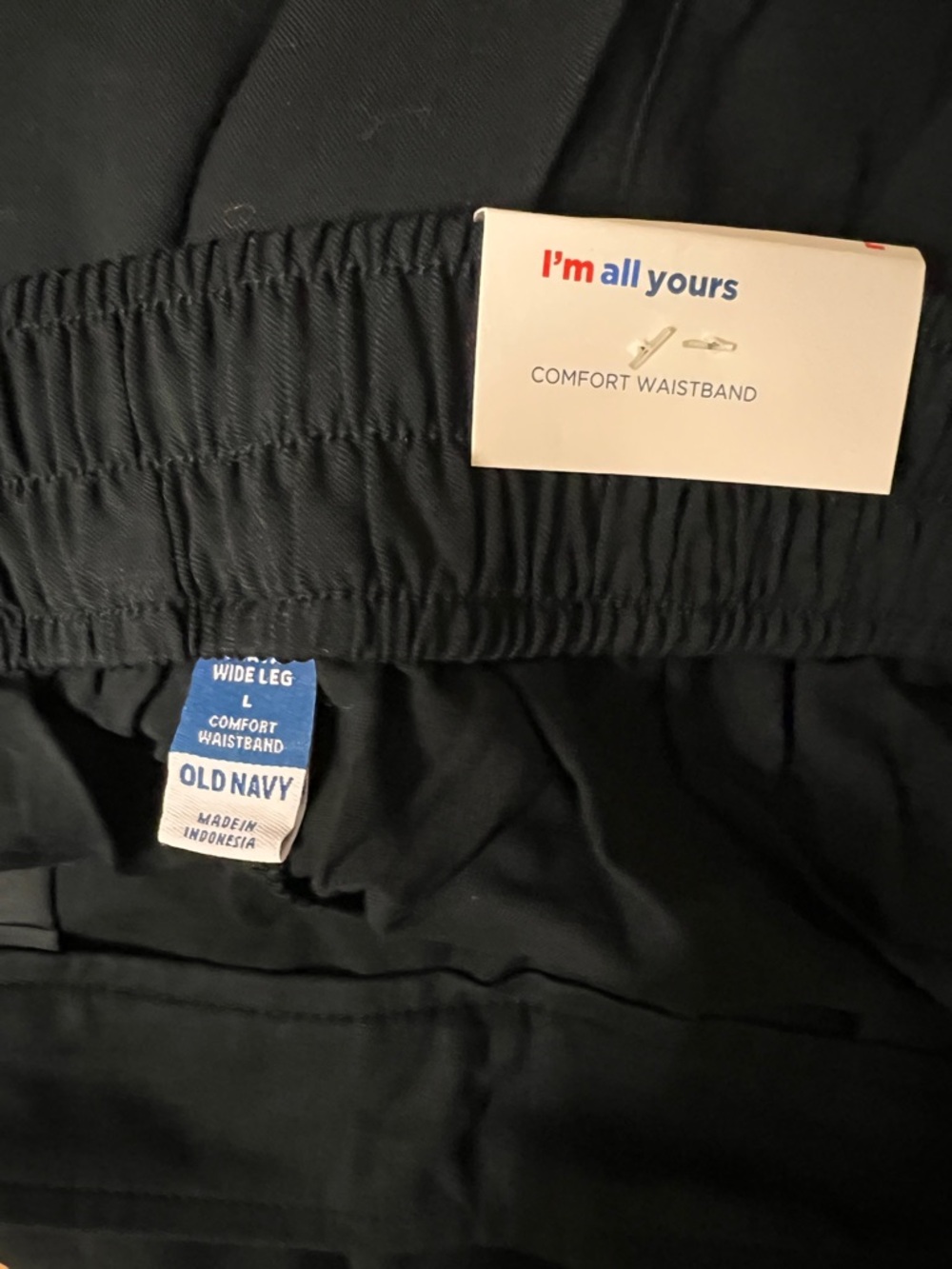 Old Navy Playa Black Wide-Leg Women's Pants size Lg NWT - Picture 10 of 15